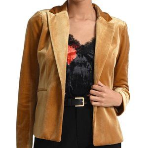 Molly Bracken Saffron Velour Blazer with Button